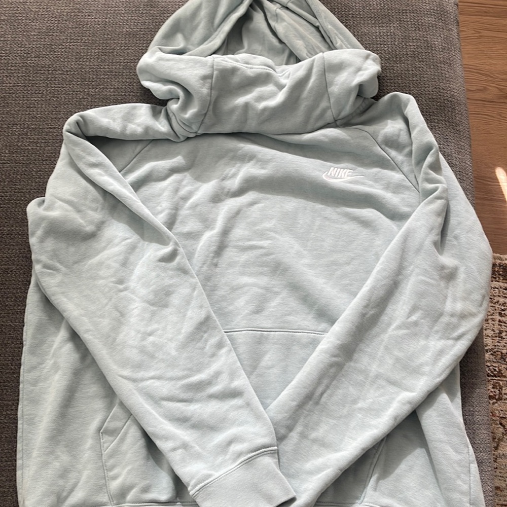 Nike cowel neck hoodie light teal/blue